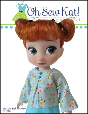 Oh Sew Kat Disney Doll School Bell Blouse Pattern for Disney Animator Dolls Pixie Faire