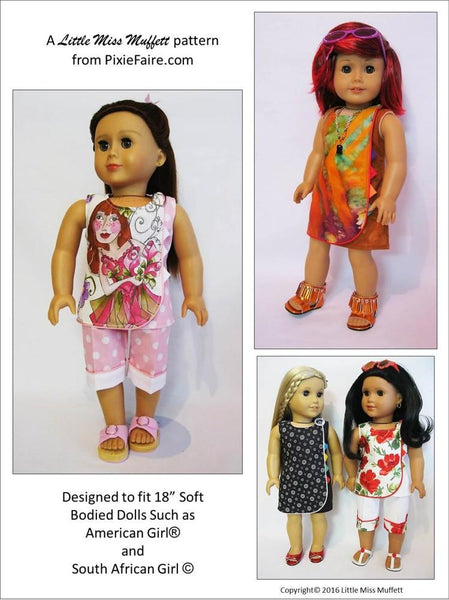 Little Miss Muffett Olympia Doll Clothes Pattern 18 inch American