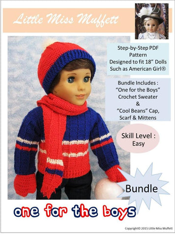 Little Miss Muffett Crochet One For The Boys Bundle Crochet Pattern Pixie Faire