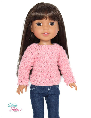 Little Abbee WellieWishers Winter Waves Sweater Crochet Pattern for 14.5" Dolls Pixie Faire