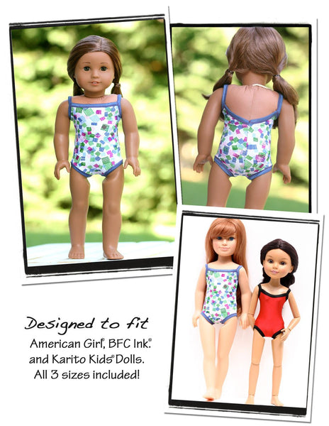 FREE Swimsuit 18 inch Doll Clothes Pattern PDF Download