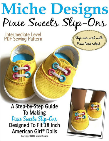 Miche Designs Shoes Pixie Sweets Slip-Ons 18" Doll Shoes Pixie Faire