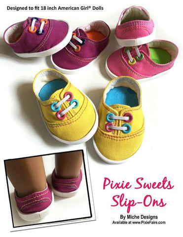 Miche Designs Shoes Pixie Sweets Slip-Ons 18" Doll Shoes Pixie Faire