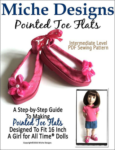 Miche Designs A Girl For All Time Pointed Toe Flats for AGAT Dolls Pixie Faire