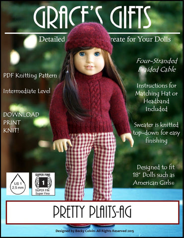 Grace's Gifts Knitting Pretty Plaits Knitting Pattern Pixie Faire