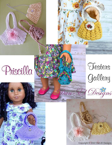 Dan-El Designs Crochet Priscilla 18 inch Doll Accessories Crochet Pattern Pixie Faire