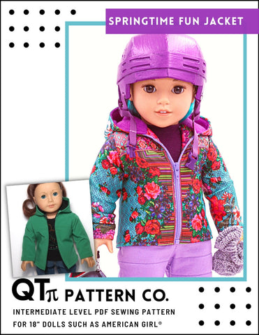 QTπ Pattern Co 18 Inch Modern Springtime Fun Jacket 18" Dolls Pixie Faire