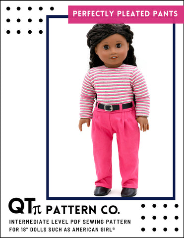 QTπ Doll Clothing 18 Inch Modern Perfectly Pleated Pants 18" Doll Clothes Pixie Faire