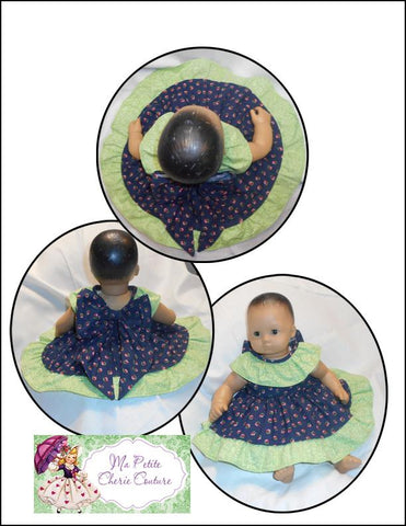 Mon Petite Cherie Couture Bitty Baby/Twin Quelita Dress and Romper 15" Baby Doll Clothes Pattern Pixie Faire