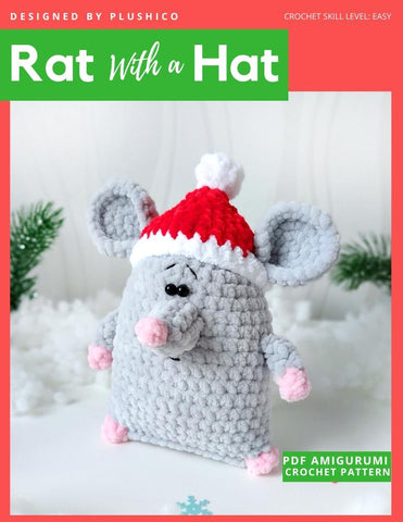 Plushico Amigurumi Rat With A Hat Amigurumi Crochet Pattern Pixie Faire