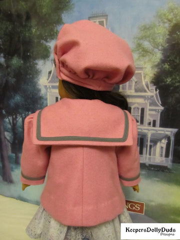 Keepers Dolly Duds Designs 18 Inch Historical 1915 Reefer Jacket and Hat 18" Doll Clothes Pattern Pixie Faire
