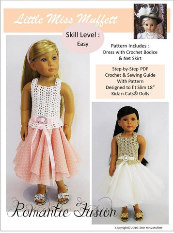 Little Miss Muffett Kidz n Cats Romantic Fusion Crochet Pattern for Kidz N Cats Dolls Pixie Faire