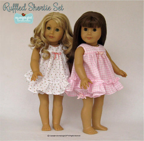 My Angie Girl 18 Inch Modern Ruffled Shortie Set 18" Doll Clothes Pixie Faire