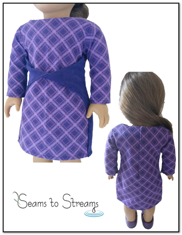 Seams to Streams 18 Inch Modern Twist on a Theme Dress 18" Doll Clothes Pattern Pixie Faire