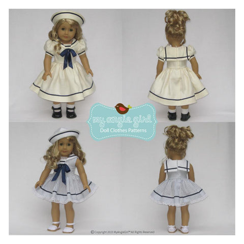 My Angie Girl 18 Inch Modern Sailorette 18" Doll Clothes Pixie Faire