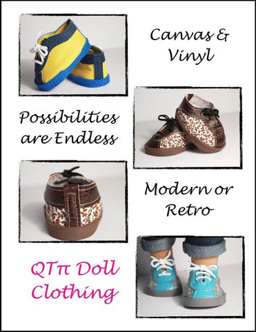 QTπ Doll Clothing Shoes Retro Sneakers 18" Doll Shoes Pixie Faire