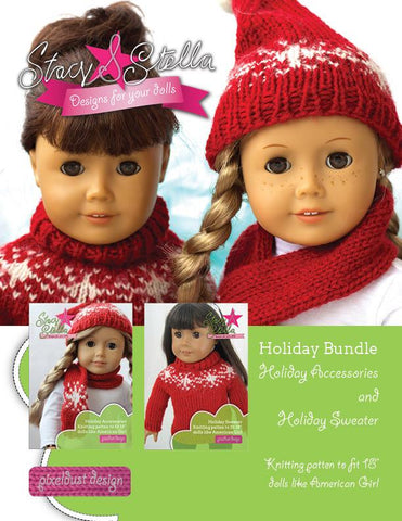 Stacy and Stella Knitting Holiday Bundle Knitting Pattern Pixie Faire
