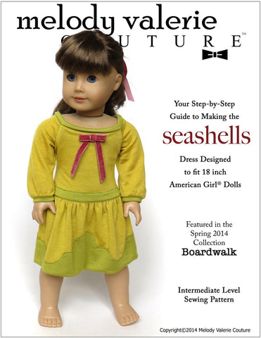 Melody Valerie Couture 18 Inch Modern Seashells Dress 18" Doll Clothes Pixie Faire