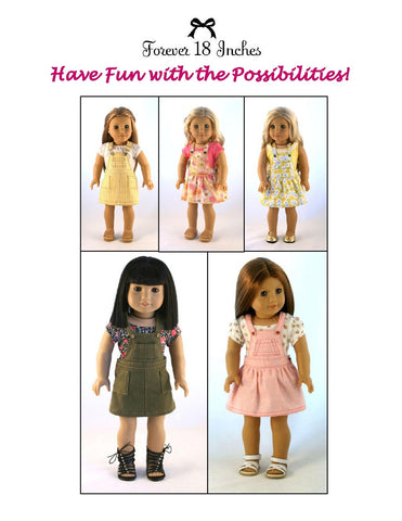 Forever 18 Inches 18 Inch Modern NOT!  Your Brother's Overalls 18" Doll Clothes Pixie Faire