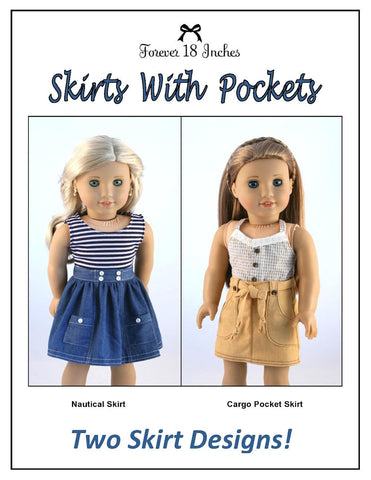 Forever 18 Inches 18 Inch Modern Skirts With Pockets Bundle 18" Doll Clothes Pixie Faire