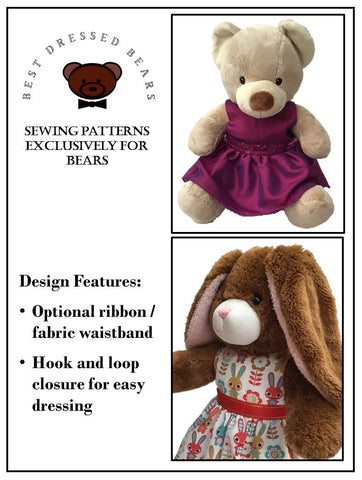 Best Dressed Bears Build-A-Bear Darcey Dress Pattern for Build-A-Bear Dolls Pixie Faire
