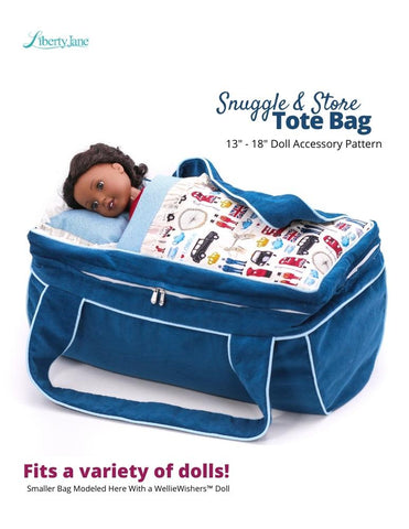 Liberty Jane Bitty Baby/Twin Snuggle & Store Tote Bag 13" - 18" Doll Accessory Pattern Pixie Faire