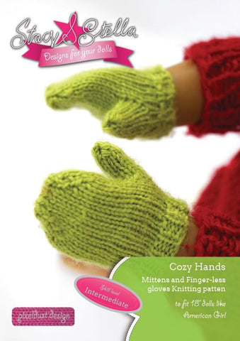 Stacy and Stella Knitting Cozy Hands 18" Doll Accessories Pixie Faire