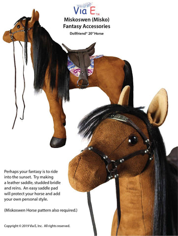 Via E Dollfriends Miskoswen 20" Horse Fantasy Accessories Pattern For Dollfriends Pixie Faire