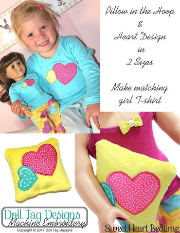 Doll Tag Clothing Machine Embroidery Design Sweet Heart Bedtime  Machine Embroidery Designs Pixie Faire