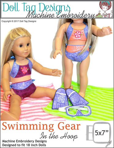 Doll Tag Clothing Machine Embroidery Design Swimming Gear Machine Embroidery Designs Pixie Faire
