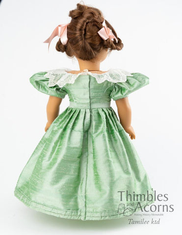 Thimbles and Acorns 18 Inch Historical The Beret Sleeve Dress 18" Doll Clothes Pixie Faire