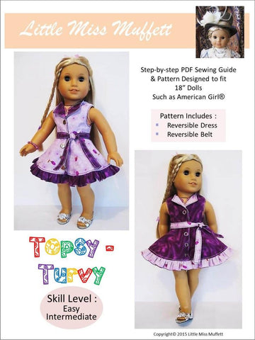 Little Miss Muffett 18 Inch Modern Topsy Turvy 18" Doll Clothes Pixie Faire