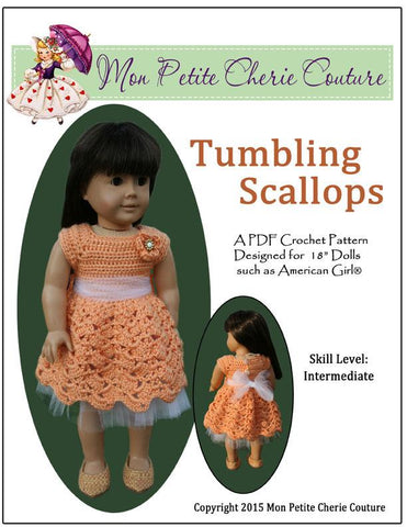 Mon Petite Cherie Couture Crochet Tumbling Scallops Crochet Pattern Pixie Faire