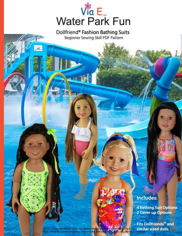 Via E Dollfriends Water Park Fun Doll Clothes Pattern For Dollfriends Pixie Faire