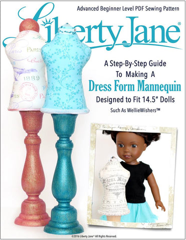 Liberty Jane WellieWishers Dress Form 14.5 Inch Doll Clothes Pattern Pixie Faire