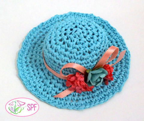 Sweet Pea Fashions WellieWishers Springtime Straw Hat Crochet Pattern for 14-14.5" Dolls Pixie Faire