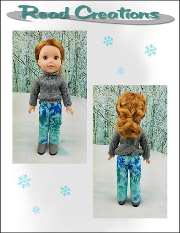 Read Creations WellieWishers Snow Pants 14-14.5" Doll Clothes Pattern Pixie Faire