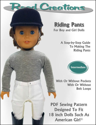 Read Creations 18 Inch Modern Riding Pants 18" Doll Clothes Pattern Pixie Faire