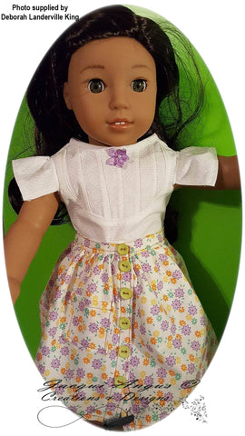 Jacqui Angus Creations & Designs 18 Inch Modern Tea Time Blouse 18" Doll Clothes Pattern Pixie Faire