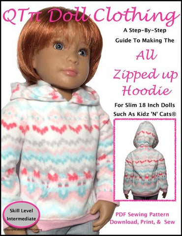 QTπ Doll Clothing Kidz n Cats All Zipped Up Hoodie for Kidz N Cats Dolls Pixie Faire