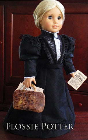 Flossie Potter 18 Inch Historical Susan B. Anthony's Alligator Bag & Fliers 18" Doll Accessories Pixie Faire