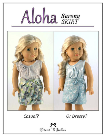 Forever 18 Inches 18 Inch Modern Aloha Sarong Skirt 18" Doll Clothes Pixie Faire