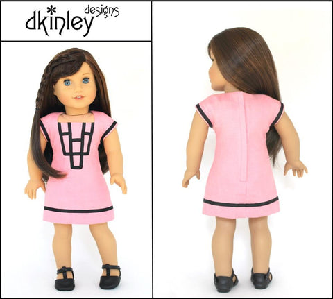 Dkinley Designs 18 Inch Modern Art Deco Dress 18" Doll Clothes Pattern Pixie Faire
