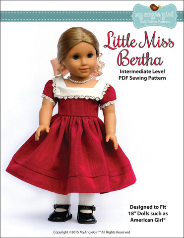 My Angie Girl 18 Inch Historical Little Miss Bertha 18" Doll Clothes Pixie Faire