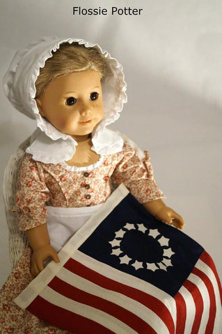 Flossie Potter 18 inch Historical Betsy Ross Outfit Bundle 18" Doll Clothes Pixie Faire