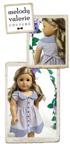 Melody Valerie Couture 18 Inch Modern Bluebelle Dress 18" Doll Clothes Pixie Faire