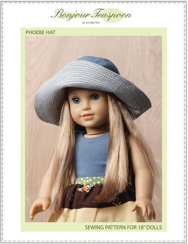 Bonjour Teaspoon 18 Inch Modern Phoebe Hat 18" Doll Clothes Pattern Pixie Faire
