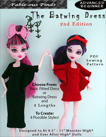Fable-ous Finds Monster High The Batwing Dress Pattern for Monster High Dolls Pixie Faire