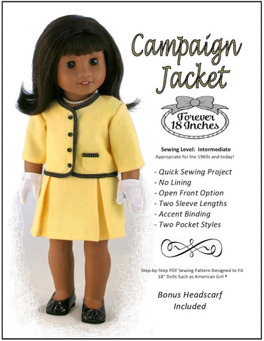 Forever 18 Inches 18 Inch Historical Campaign Jacket 18" Doll Clothes Pixie Faire