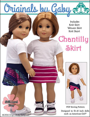 Originals by Gaby 18 Inch Modern Chantilly Skirt 18" Doll Clothes Pixie Faire